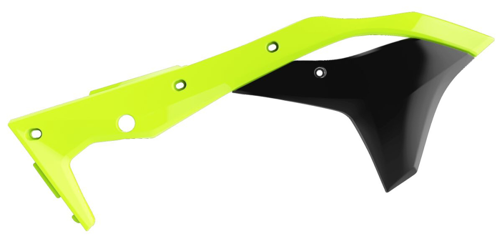 Ouïes de radiateur POLISPORT jaune fluo Kawasaki