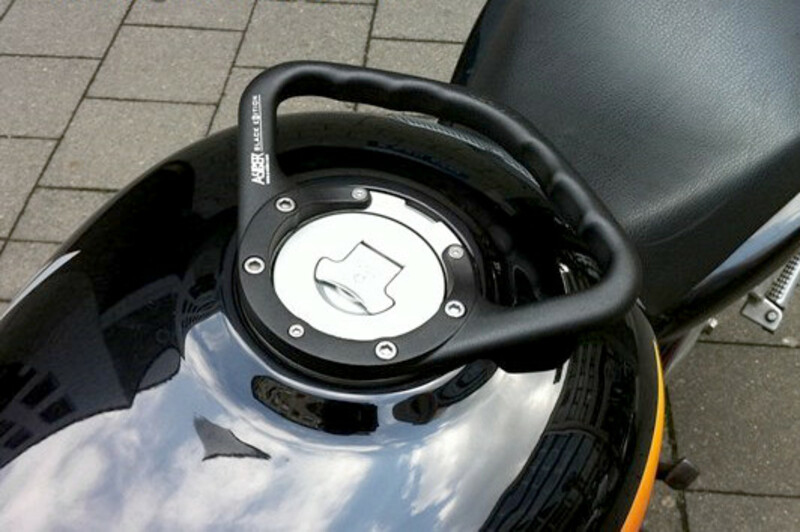 Poignée De Réservoir Moto Noir A-SIDER Pour Passager - Compatible Yamaha FZ6, FZ8, FZ1, MT Et XJ6