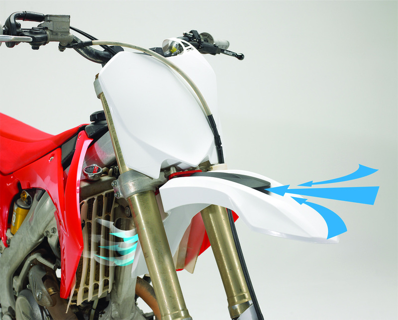 Garde-Boue Avant Polisport Supermoto - Universel Blanc - Pour Motard Supermotard