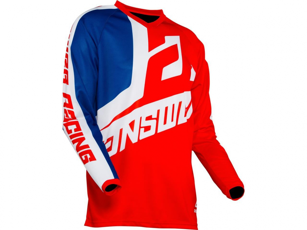 Maillot ANSWER Syncron Pro Glow Junior White/Black/Pink