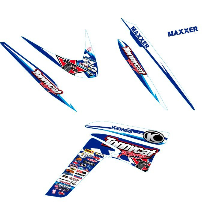 Kit deco TONNYCAT NASCAR BLEU POUR KYMCO 450 / 500