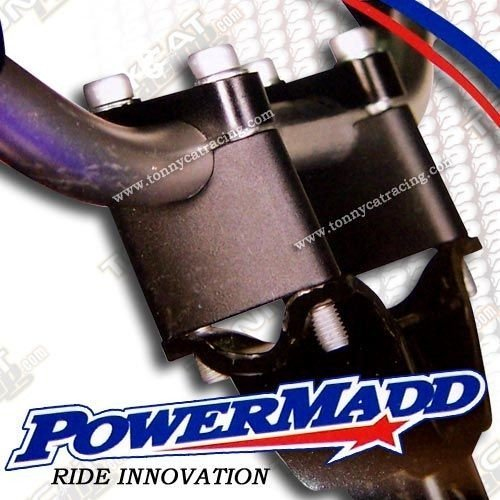 PONTETS REHAUSSEURS POWERMADD : + 40 mm pour guidon de 22mm