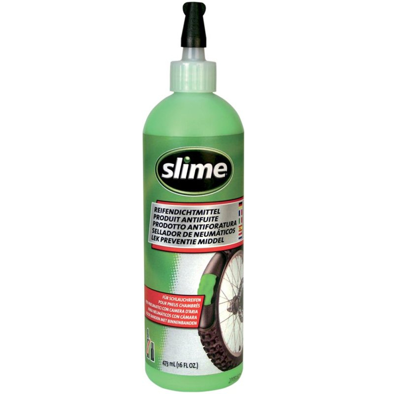Slime 10015 Produit Anti-crevaison pour Vélo, Prévention et Réparation,  Convient à tous les Vélos, avec Languette de Suspension, Non Toxique