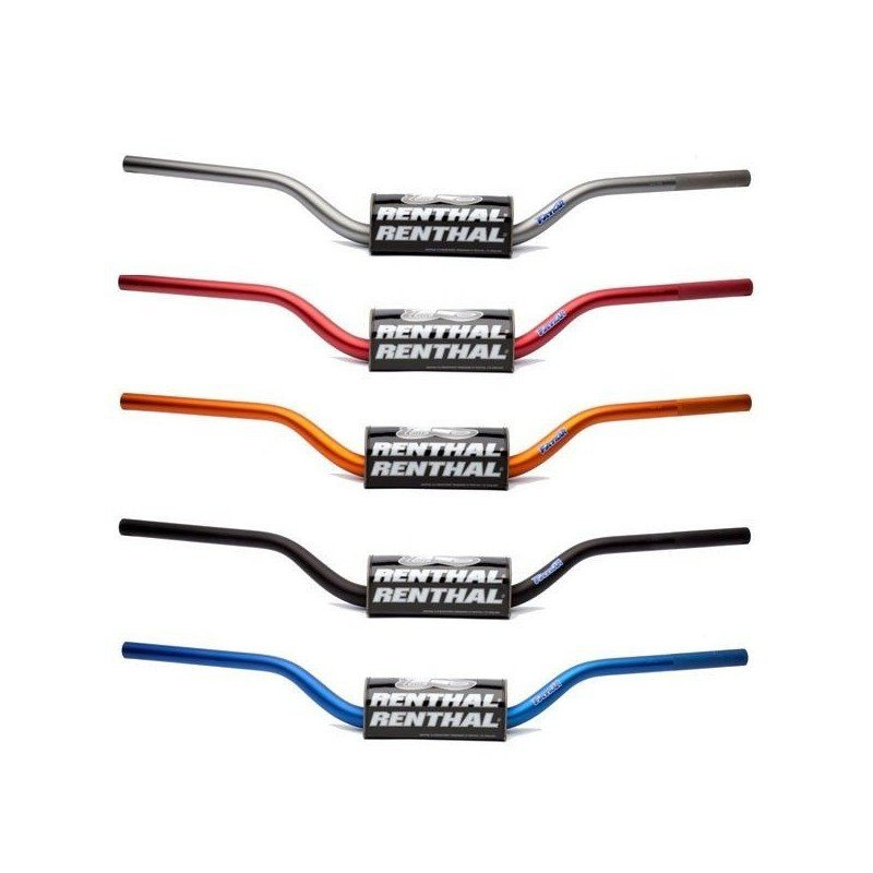 Guidon renthal anodisé noir MOTO CARMICHAEL REPLICA