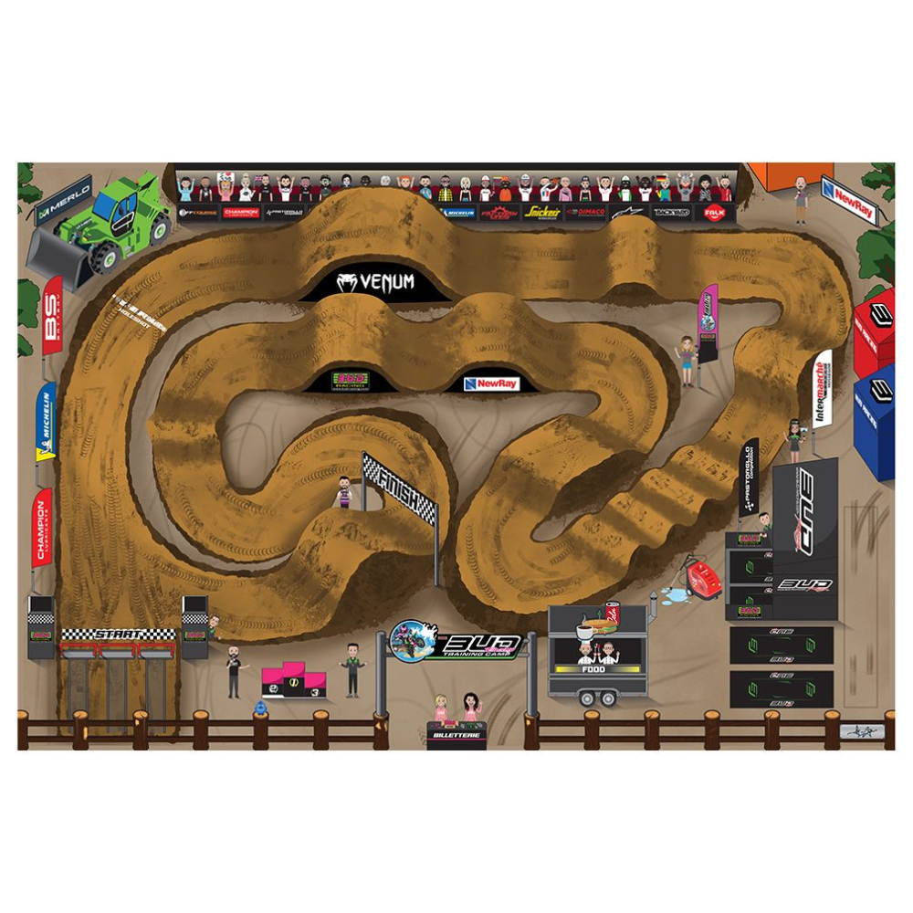 Tapis de jeu enfant MX BUD RACING 150x100cm