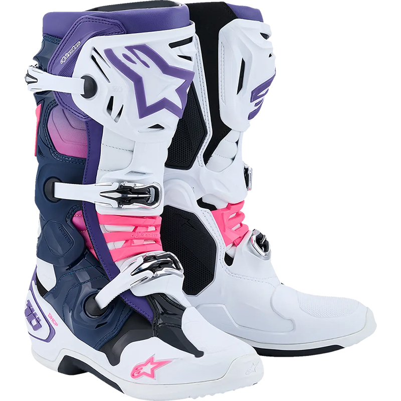 ALPINESTARS TECH 10 BOOTS WHITE / PURPLE - Tonnycat