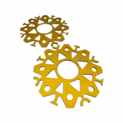 paire d'enjoliveurs TNC RACING double entraxes 4x110/115 pour jante 8 et 9 pouces anodisée OR