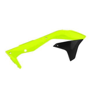 Radiator louvers POLISPORT fluorescent yellow Kawasaki KX450F