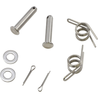 Footrest Shaft and Spring Silver 1603
