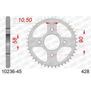 COURONNE ACIER PAS 428 45 dents