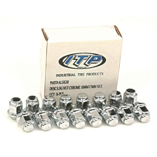 Kit écrou de roue ITP plat chrome 12/17mm - Box of 16