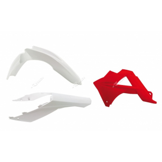 RACETECH Plastic Kit in white/red Gas Gas EC125/250/300/450 FSR