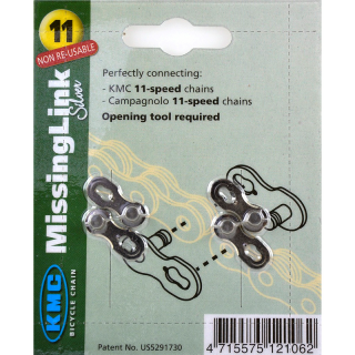 Maillon de liaison KMC - 11 vitesses (5,50 mm) Argent