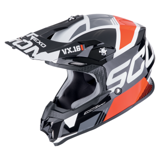 CASQUE SCORPION VX-16 EVO AIR ANALOG NOIR - ROUGE taille M