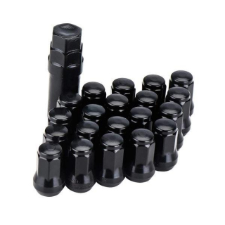 16 ECROUS DE JANTES CONIQUES 10x1.25 NOIRS