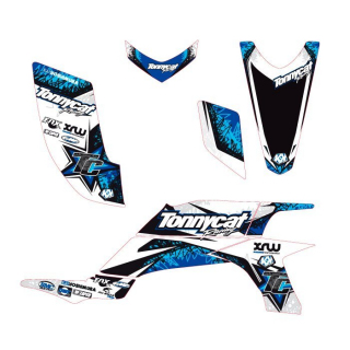 KIT DECO TONNYCAT POWER-X BLEU : YFZ450