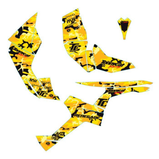 KIT DECO CAMO SPONSOR JAUNE RENEGADE FULL