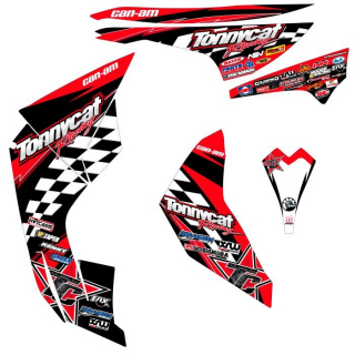 Kit deco NASCAR blanc/rouge/noir pour RENEGADE