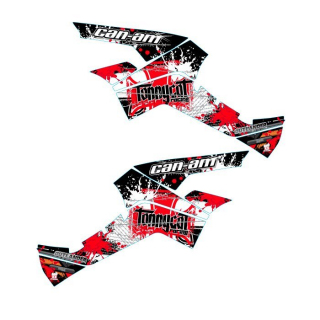 Kit deco TONNYCAT DOOM rouge CAN AM OUTLANDER 650/800/1000