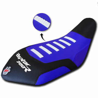 HOUSSE DE SELLE 700 RAPTOR ROUGE ET NOIRE AVEC RENFORTS LATERAUX