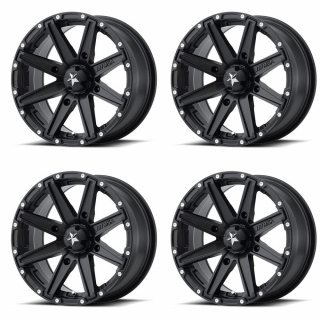 Jante utilitaire MSA WHEELS M27 Rage aluminium noir 12x7 4x156 4+3