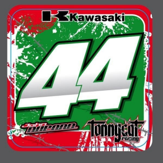 Fond de plaque adhésif KAWASAKI 100% personnalisable !!!