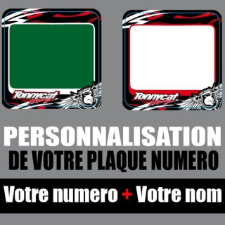 PLAQUE ARRIERE ADHESIVE RACE NOIRE PERSONNALISABLE