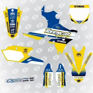 KIT DECO TONNYCAT(liseré jaune) LUCAS OIL REPLICA : YZF250/450 ( année au choix )