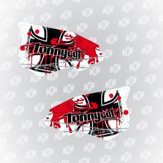 STICKERS POUR PROTEGES MAINS VERTIGO : TONNYCAT DOOM BLANC/NOIR