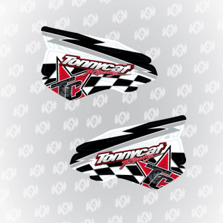 STICKERS POUR PROTEGES MAINS VERTIGO : TONNYCAT NASCAR NOIR/BLANC