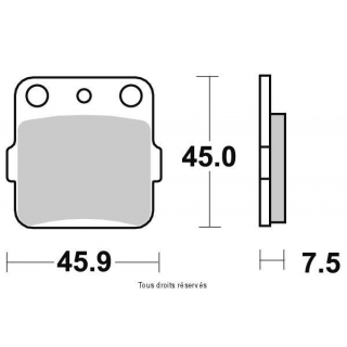 PLAQUETTES DE FREIN ARRIERE KYOTO POUR 350 RAPTOR