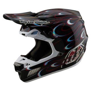 Casque TROY LEE DESIGNS SE5 Carbon Torched - noir/rouge