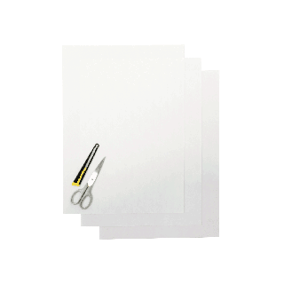 LOT DE 3 PLANCHES DE VINYL ADHESIVES TRANSPARENTES