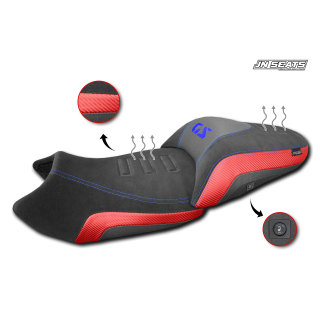 SELLE COMPLETE BMW R 1300 GS rouge & noir avec système de chauffe