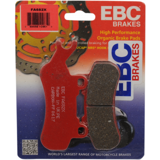 PLAQUETTE DE FREIN FA682TT AVANT OU ARRIERE GAUCHE EN FIBRE DE CARBON EBC POUR MAVERICK X3 / MAVERICK TRAIL