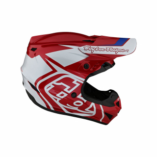CASQUE TROY LEE DESIGNS GP POLYACRYLITE OVERLOAD ROUGE / BLANC