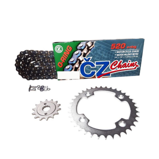 KIT CHAINE POUR YAMAHA YFZ 450 PIGNON 14 / COURONNE 38