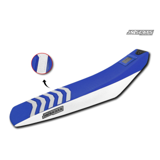 HOUSSE DE SELLE AVEC POCHE KTM SX-SXF-SMR 2023 -2026 / EXC-F 2024 - 2026 / BLEU - BLANC