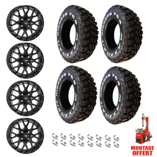 PACK JANTES HURRICANE 14X7 / 4X136 ET PNEUS MAXXIS BIG HORN MT764