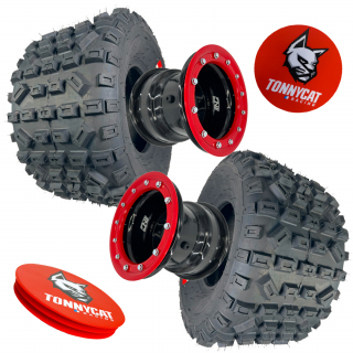 PACK JANTE ET PNEU TNC ROUGE 8 POUCES