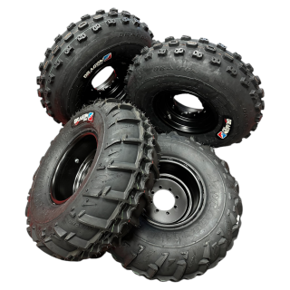 PACK SABLE JANTES NOIRES TC RACING (3+2) SABLE AVEC PNEUS DRAGON ST2