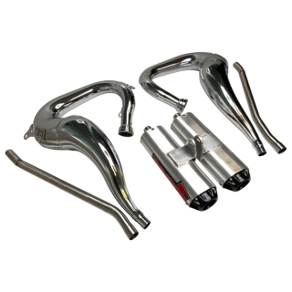 DOUBLE LIGNE D'ECHAPPEMENT BIG GUN MX2 CHROME POUR BANSHEE 350