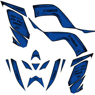 KIT DÉCO ÉDITION POSCA BLEU MAT POUR YAMAHA 700 RAPTOR