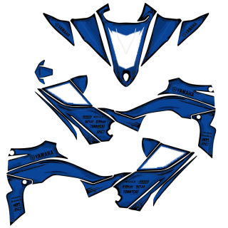 KIT DÉCO ÉDITION POSCA BLEU NOIR BRILLANT POUR YAMAHA YFZ-R 450