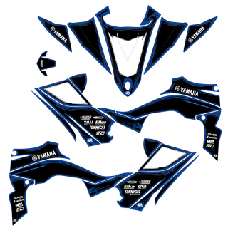 KIT DÉCO ÉDITION POSCA NOIR MAT POUR YAMAHA YFZ-R 450