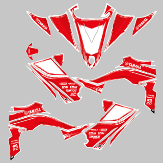 KIT DÉCO ÉDITION POSCA ROUGE BRILLANT POUR YAMAHA YFZ-R 450