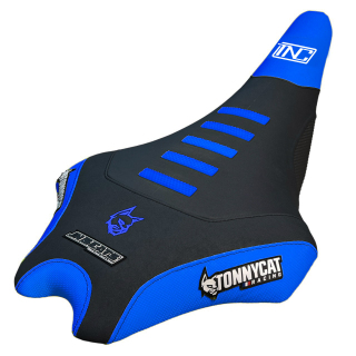 HOUSSE DE SELLE TONNYCAT STRIPES YFZ450-R NOIRE / BLEUE