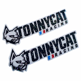 Édition limitée - Lot de 2 Stickers Tonnycat Chrome pailleté