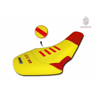 HOUSSE DE SELLE POUR LTZ 400 K9 JAUNE / ROUGE STRIP ROUGE