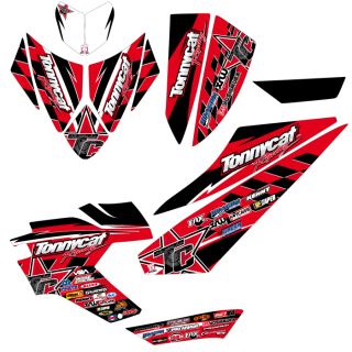 Kit deco TRITON BAJA 300 et 450 NASCAR rouge et noir